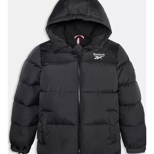 Reebok Kids Hooded Black Puffer Coat